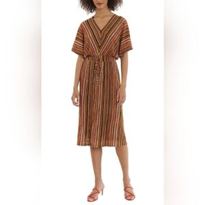 Maggy London V- neck midi dress